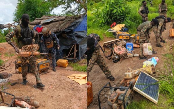 Guinée : le GARSI 2 démantèle un site d&rsquo;orpaillage clandestin à Sansamba