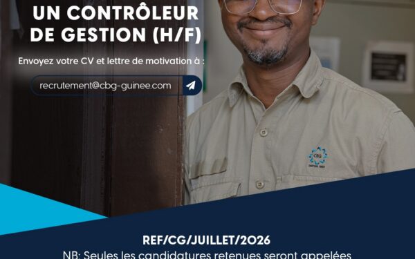 La Compagnie des Bauxites de Guinée mobilise ses talents : recrutement d&rsquo;un Contrôleur de Gestion à Kamsar