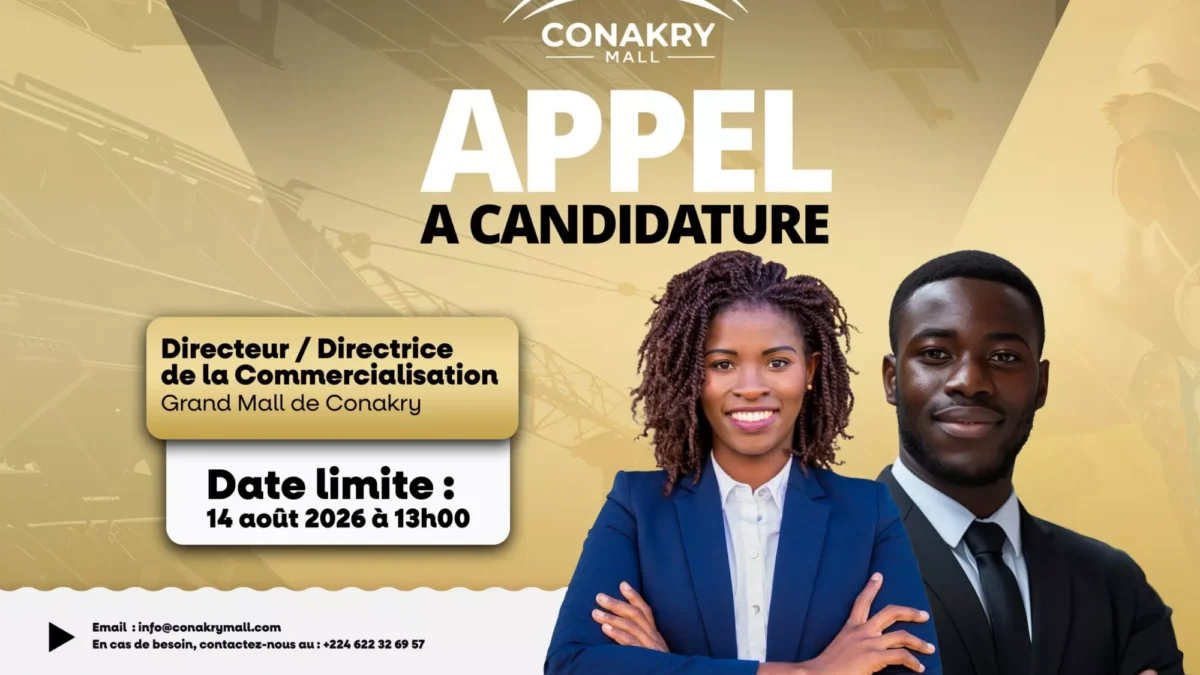 Kakandé Immo recrute un (e) Directeur/Directrice de la Commercialisation pour le Grand Mall de Conakry