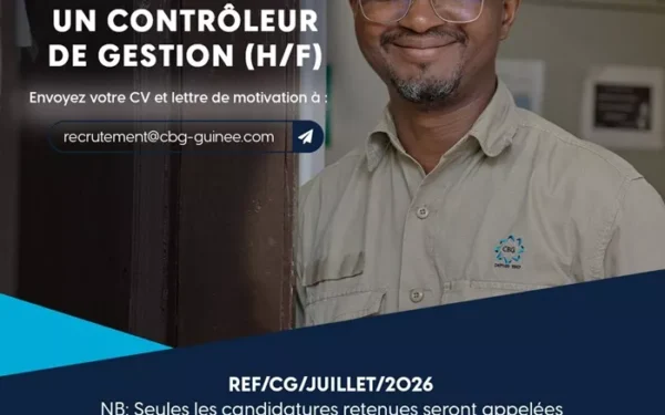 CBG : une opportunité de carrière en contrôle de gestion au cœur de l’extraction minière guinéenne