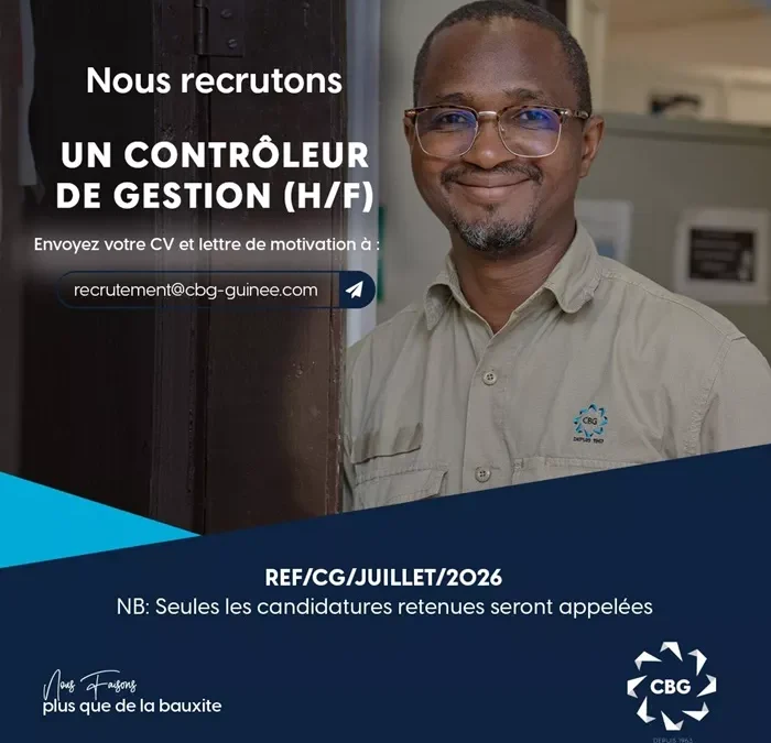 CBG : une opportunité de carrière en contrôle de gestion au cœur de l&rsquo;extraction minière guinéenne