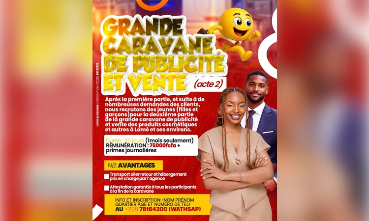 Lomé : une caravane commerciale pour former et accompagner les jeunes
